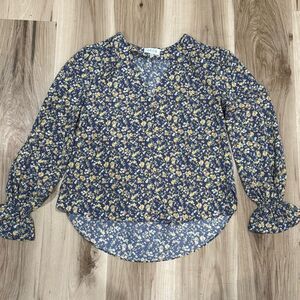 Acoa Floral Bell Sleeve Blouse Top Women’s Small